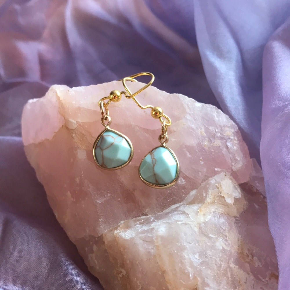 Howlite dangle earrings